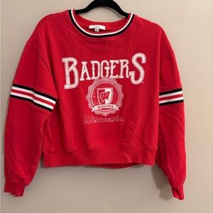 Womens Wisconsin Badgers Red Sweatshirt. Size medium